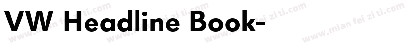 VW Headline Book字体转换